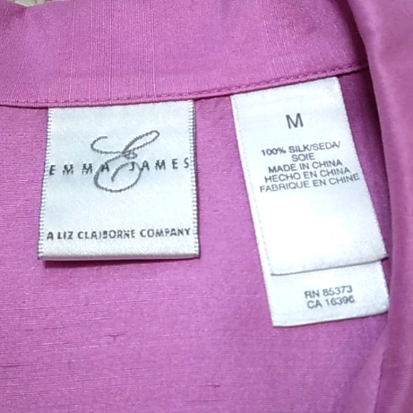 Emma James 100% silk lavender button down blouse - Picture 3 of 4